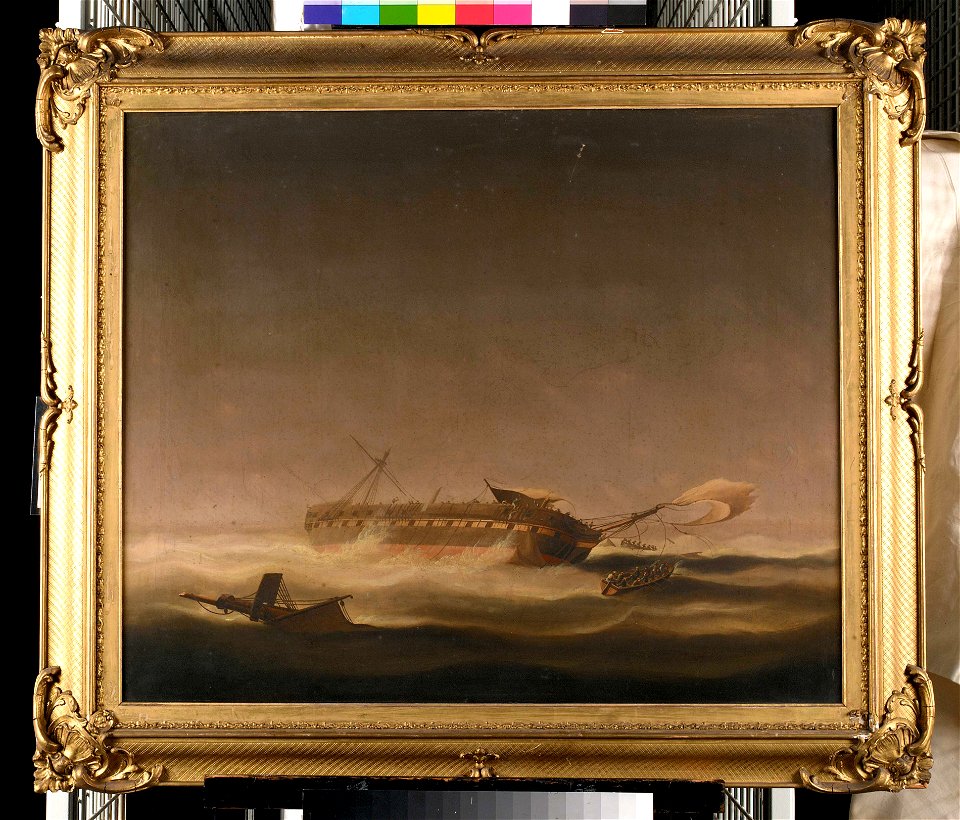 A dismasted Indiaman ashore RMG BHC1108