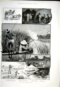 A Duck-Shooting Expedition in India - ILN 1893. Free illustration for personal and commercial use.