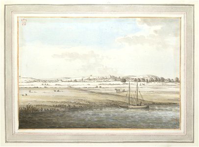 A Distant View of Lewes by Samuel Hieronymus Grimm 1773. Free illustration for personal and commercial use.