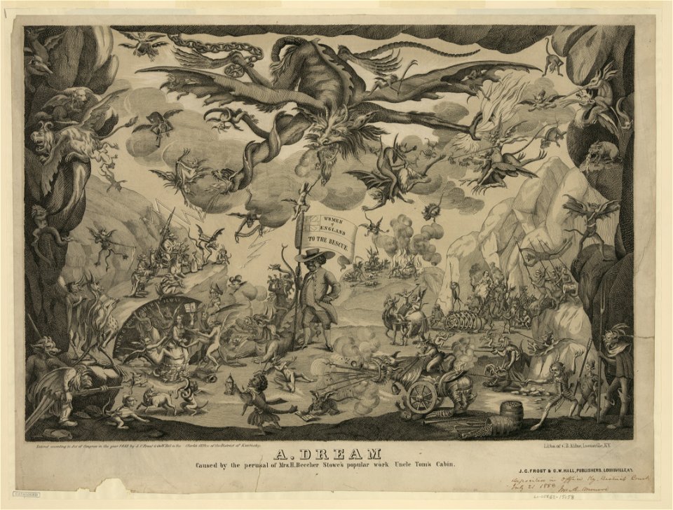 A dream caused by the perusal of Mrs. H. Beecher Stowe's popular work Uncle Tom's Cabin - litho. of C. R. Milne, Louisville, KY. LCCN2004665375