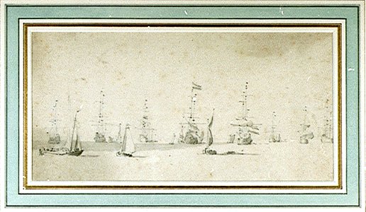 A Dutch fleet at anchor RMG PU0716
