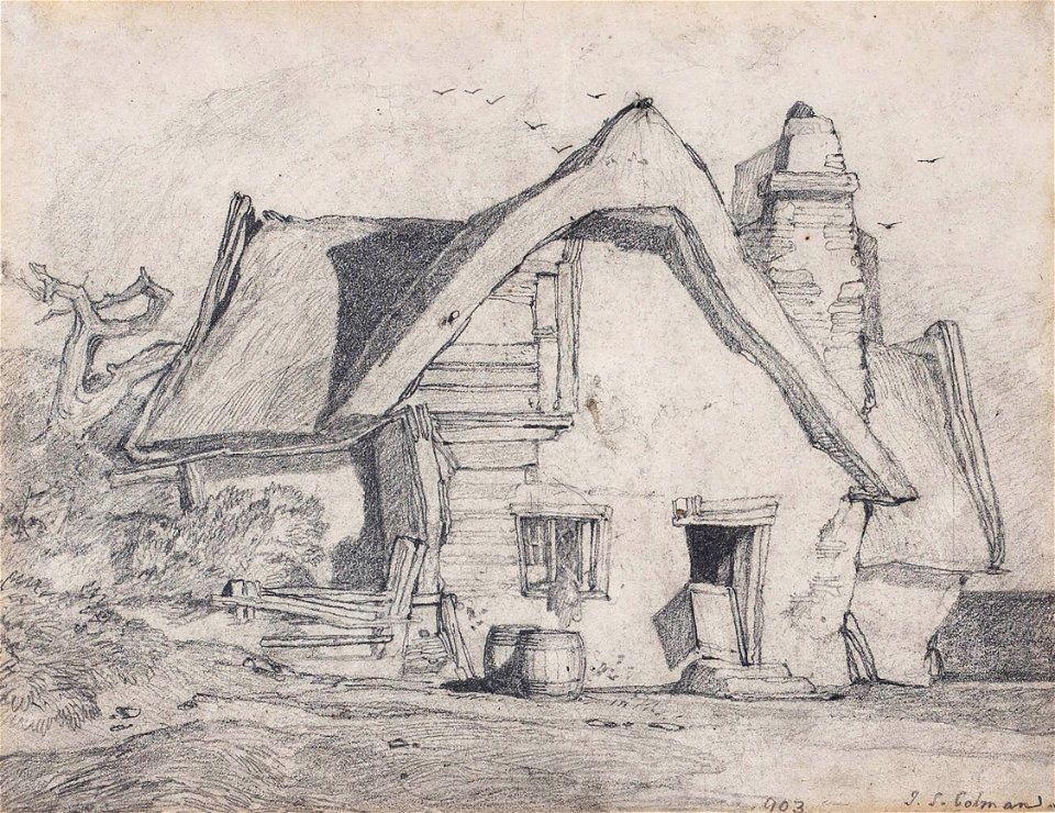 A dilapidated cottage - John Sell Cotman - circa 1815 - Cotman-K07732