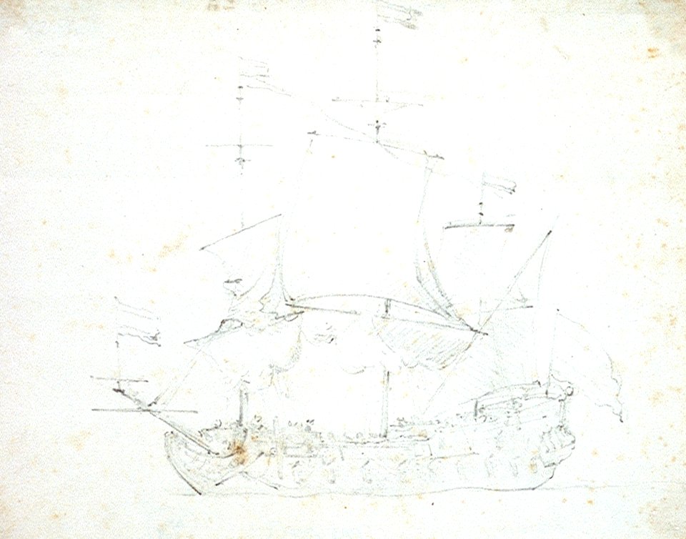 A Dutch frigate lying-to RMG PW6871