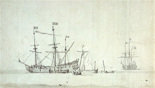 A Dutch ship at anchor RMG PW6861