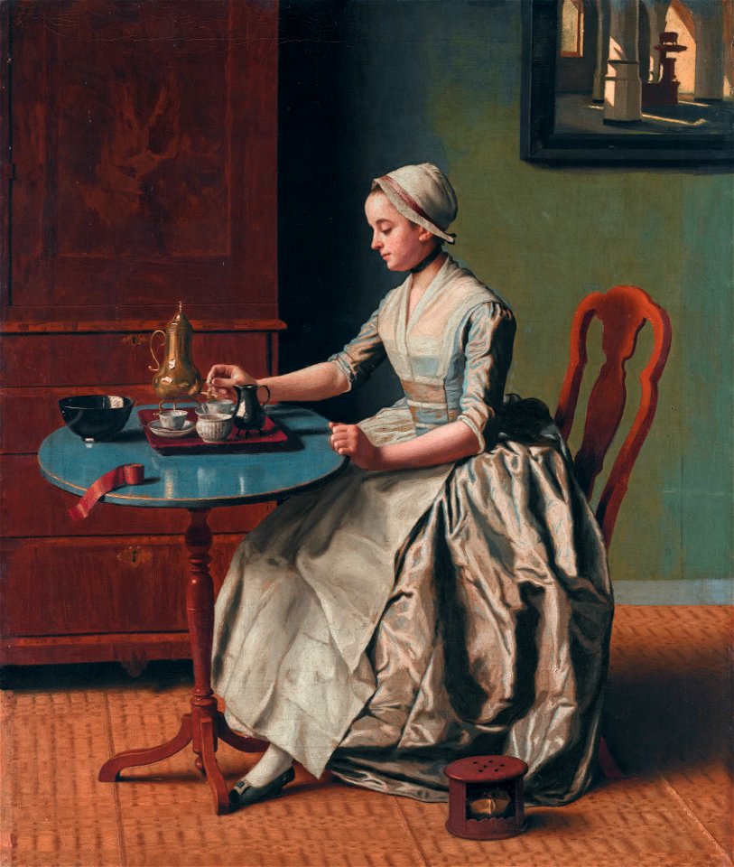 A Dutch girl at breakfast, by Jean-Etienne Liotard