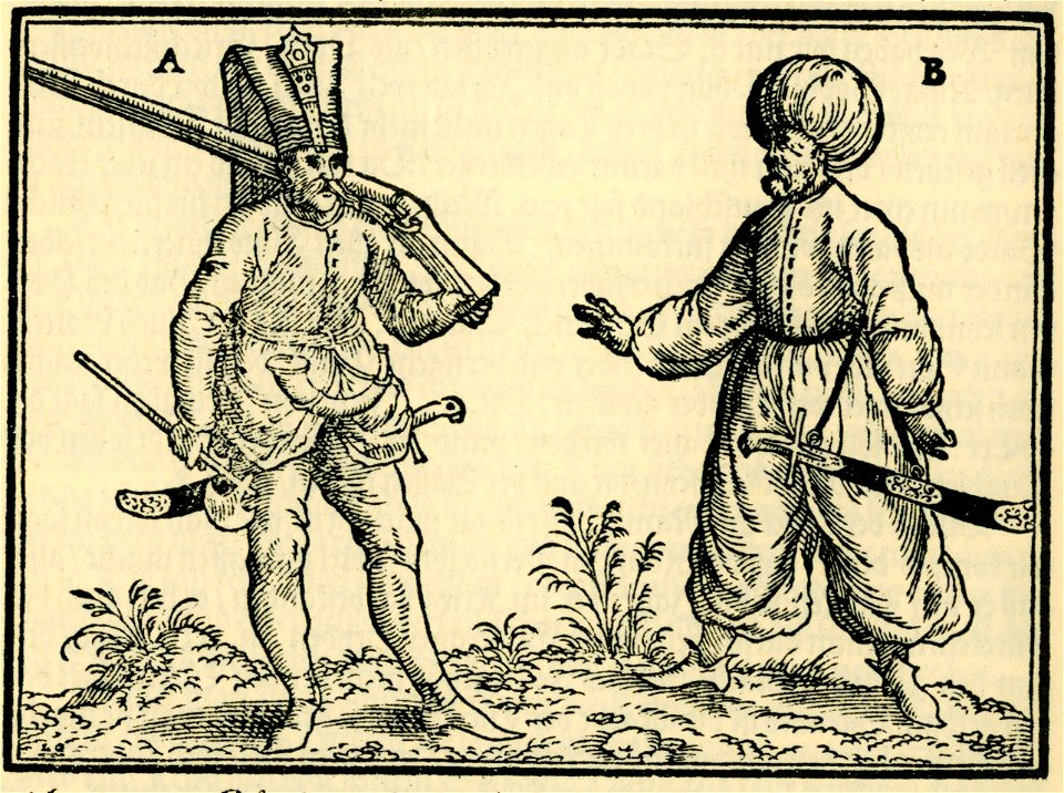 A Ein Janitschar B Ein Spahi oder Turkischer reisiger - Schweigger Salomon - 1608