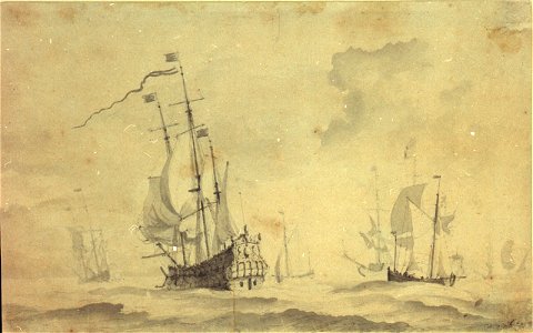 A Dutch ship in a quartering breeze RMG PW6922