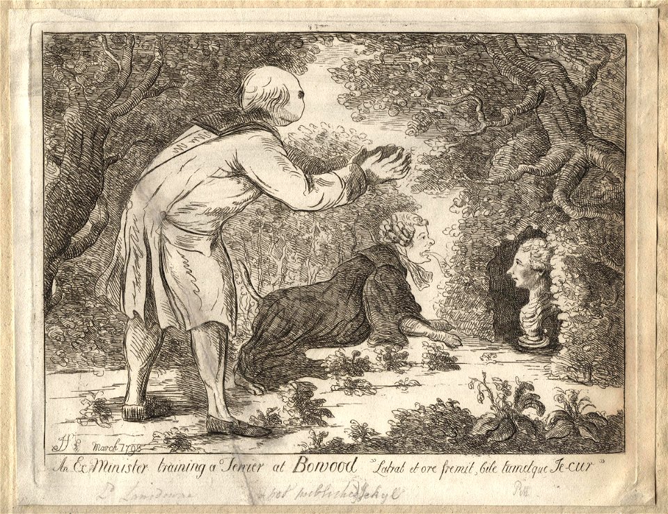 A ex minister training a terrier at Bowood by James Sayers