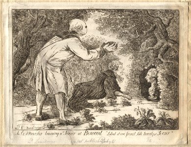 A ex minister training a terrier at Bowood by James Sayers