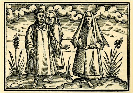 A Ein Griechin daheim in ihrem Haus und ein Griechische Jungfrau mit bedecktem Angesicht B Ein Griechichi auff der Gasse - Schweigger Salomon - 1608
