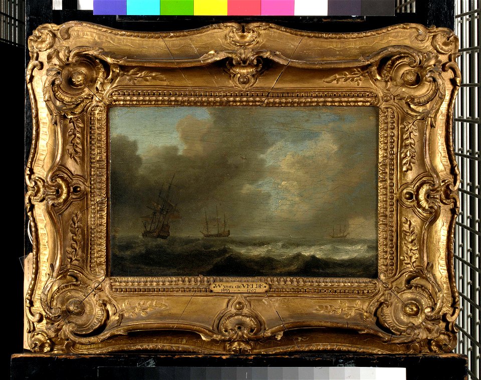 A Dutch ship lying-to in a strong breeze RMG BHC0885