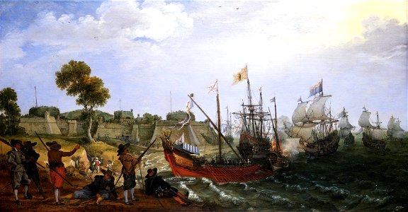 A Dutch Squadron attacking a Spanish Fortress RMG BHC0801