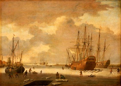 A Dutch Whaler and Other Vessels in the Ice RMG BHC1016