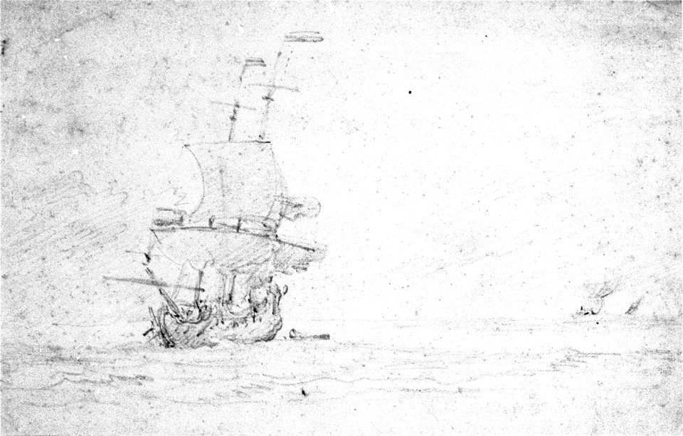 A Dutch ship bearing up in a moderate breeze RMG PW6994