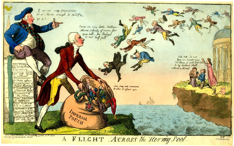 A flight across the herring pool. (BM 1868,0808.6899)