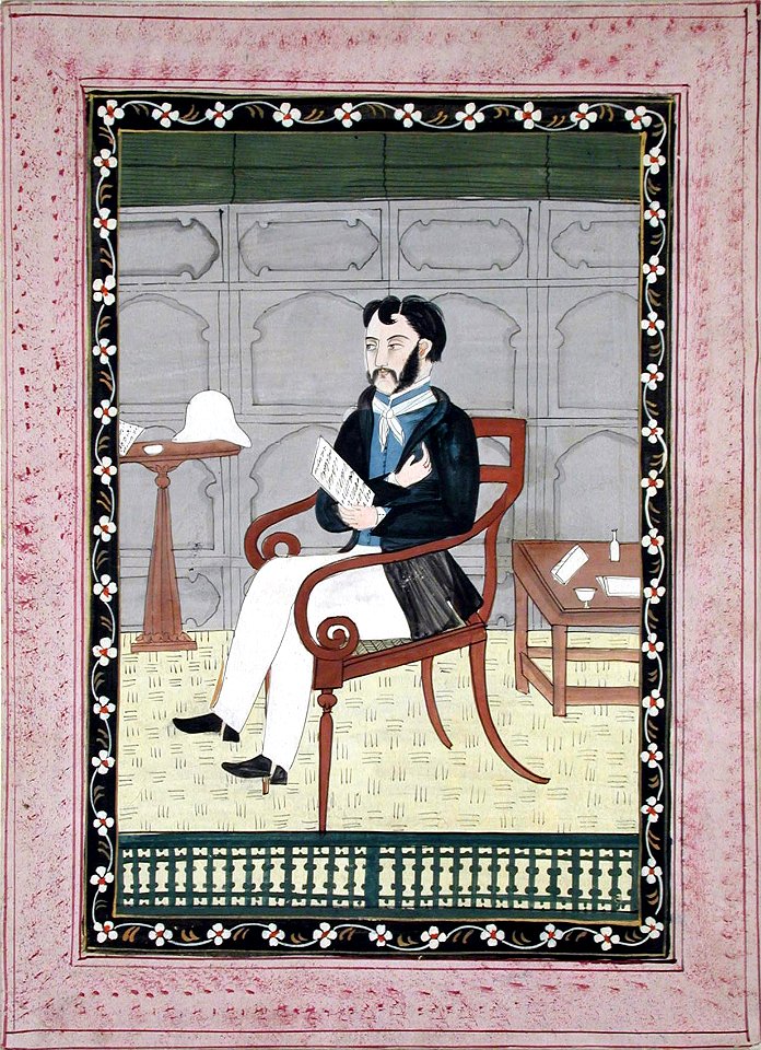 A European (probably English), seated in a chair (6125139598)
