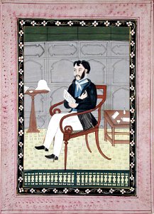 A European (probably English), seated in a chair (6125139598)