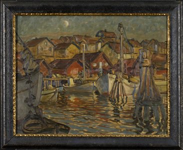 A Fishing Harbour. Study from North Norway (Anna Boberg) - Nationalmuseum - 21342