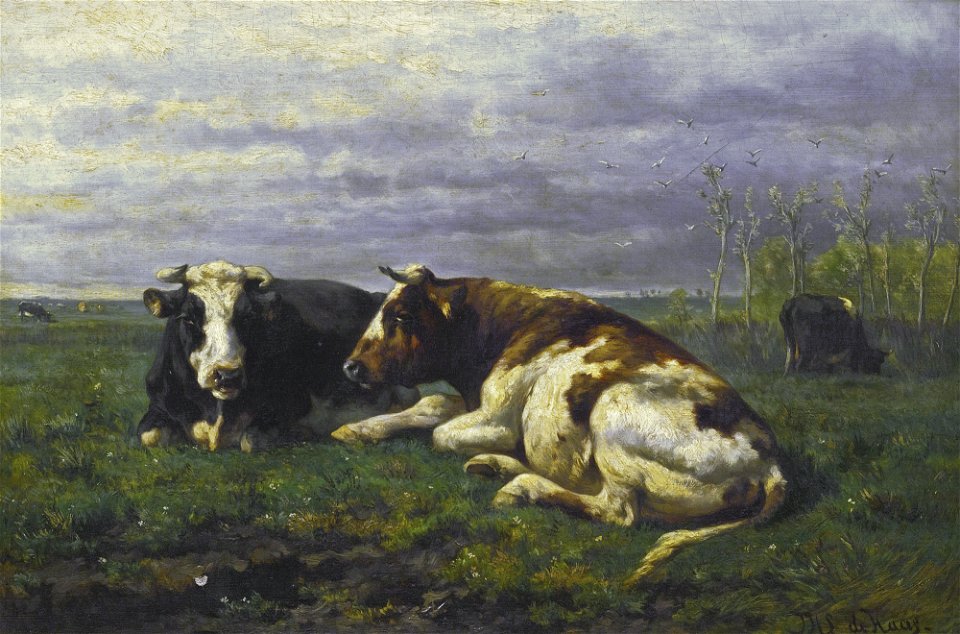 A field in Holland, by Johannes Hubertus Leonardus de Haas
