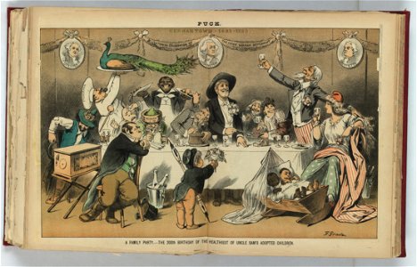 A family party - the 200th birthday of the healthiest of Uncle Sam's adopted children - F. Graetz. LCCN2012645524