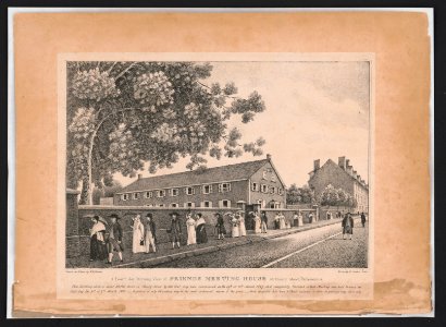 A fourth day morning view of Friends meeting house on Cherry Street, Philadelphia - drawn on stone by W.L. Breton ; Kennedy & Lucas' lith. LCCN2014649027