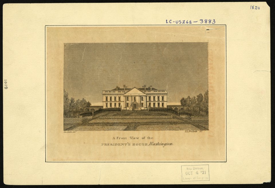 A front view of the president's house... LCCN2003688054
