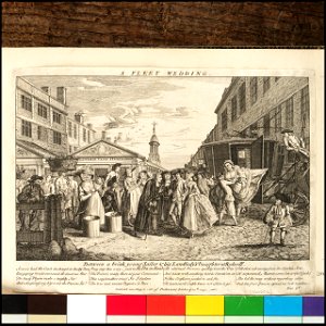 A Fleet Wedding Between a brisk young sailor and his Landlady's Daughter at Rederiff (caricature) RMG PX8514