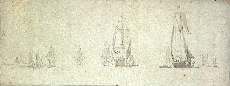 A galjoot and Dutch ships in light airs RMG PW6860