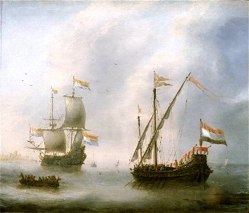 A Galley and a Man-of-War RMG BHC0830