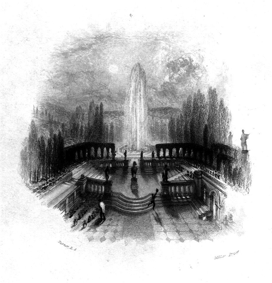 A Garden engraving by William Miller after Turner