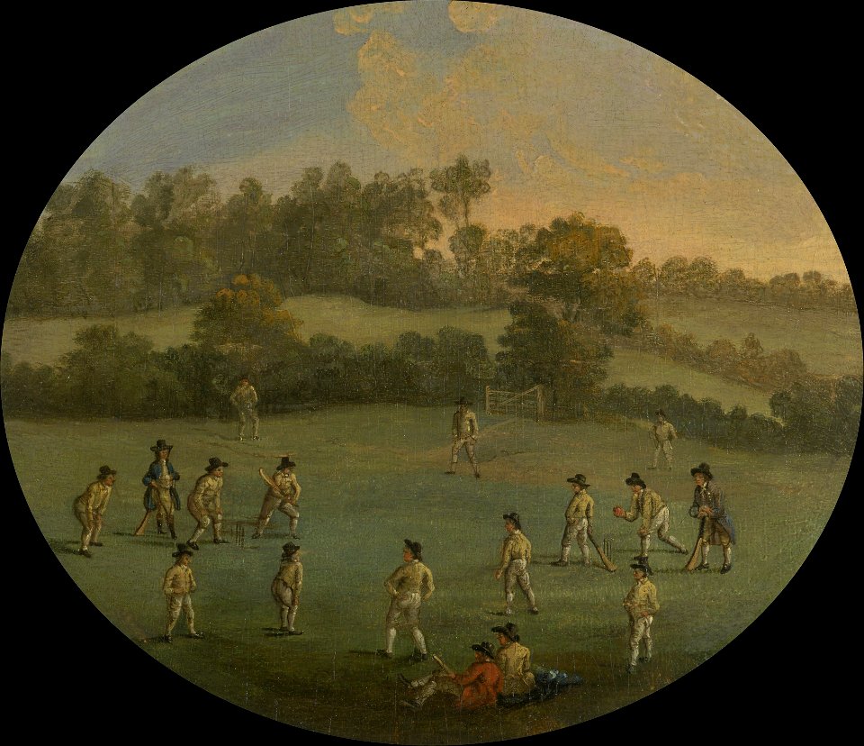 A Game of Cricket (The Royal Academy Club in Marylebone Fields, now Regent's Park) - Google Art Project