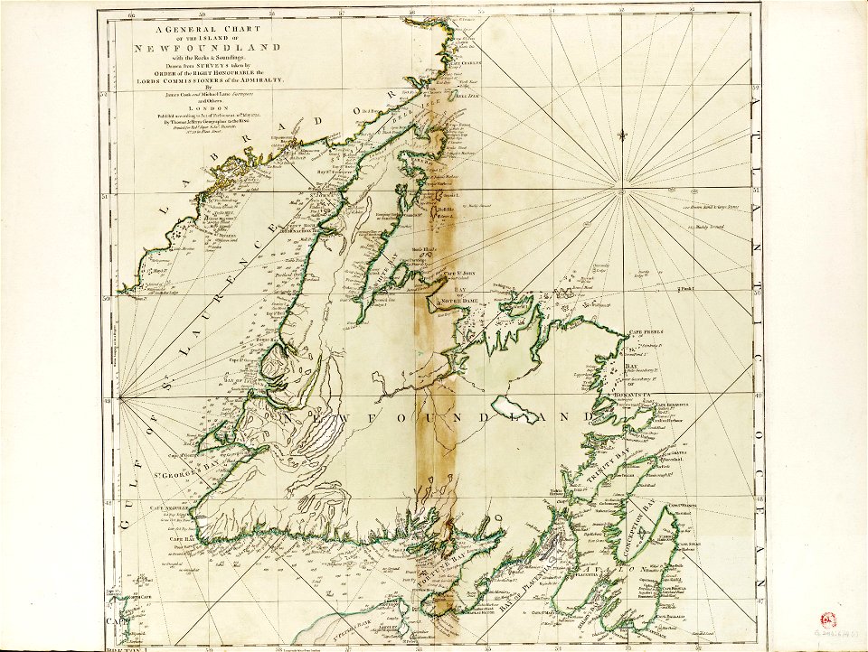 A general chart of the Island of Newfoundland with the rocks and ...