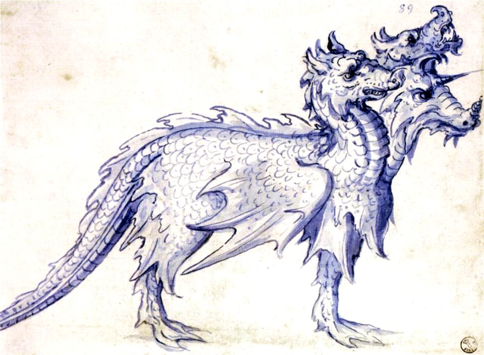 Giuseppe Arcimboldo - Sketch for a Cerberus - WGA00875