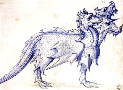 Giuseppe Arcimboldo - Sketch for a Cerberus - WGA00875