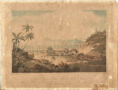 Arcos de Carioco, or Grand Aquaduct in Rio de Janeiro (MHCRJ)