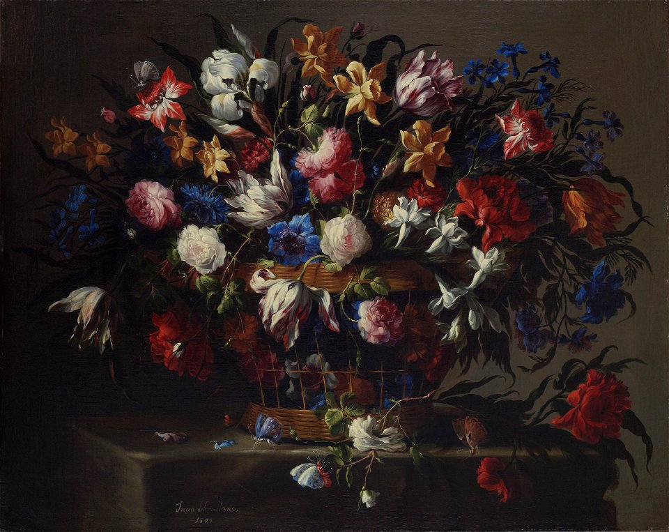 Arellano-cesta de flores