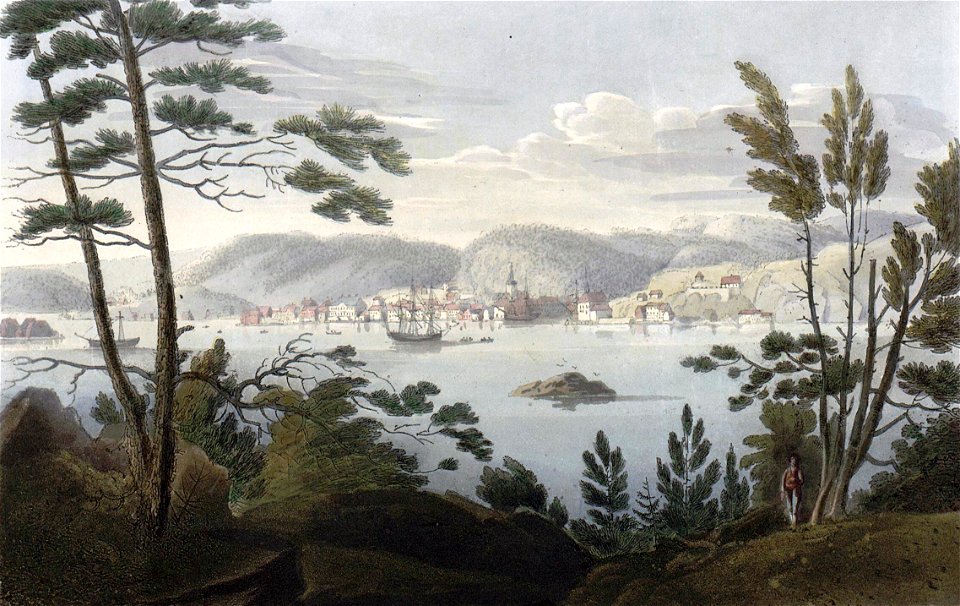 Arendal from Tromöe (JW Edy plate 19)