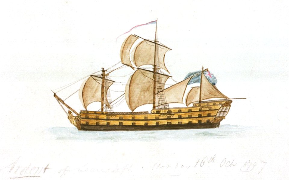 Ardent off Lowestoft Monday 16th Oct 1797