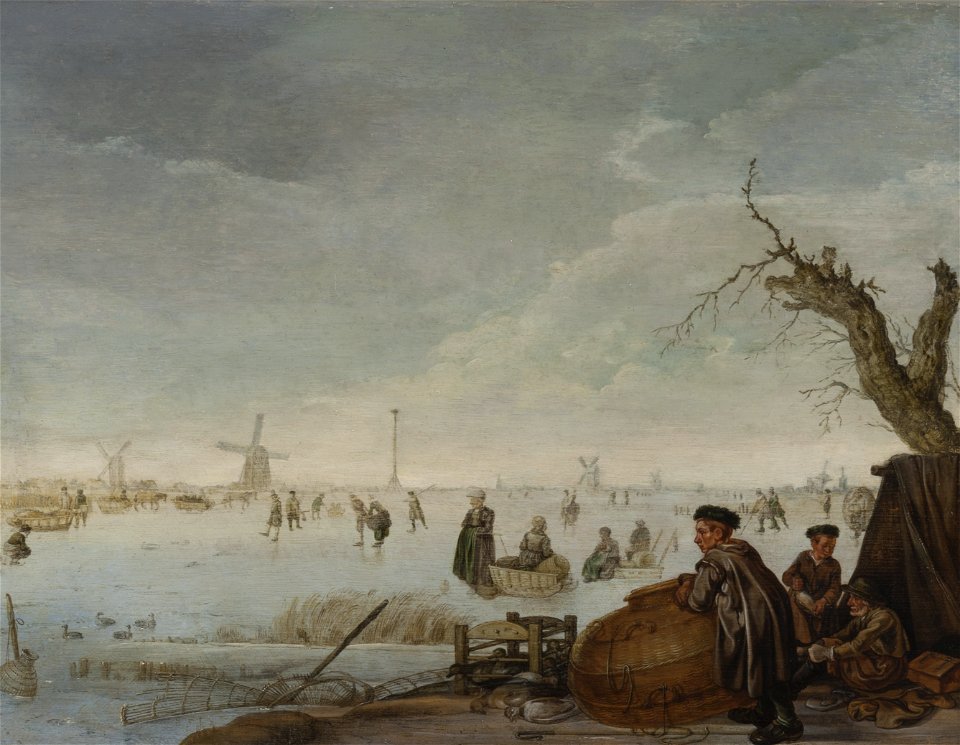 Arent Cabel - Winterlandschap - NK2485 - Cultural Heritage Agency of the Netherlands Art Collection