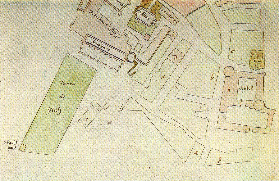 Area by riga castle before 1783
