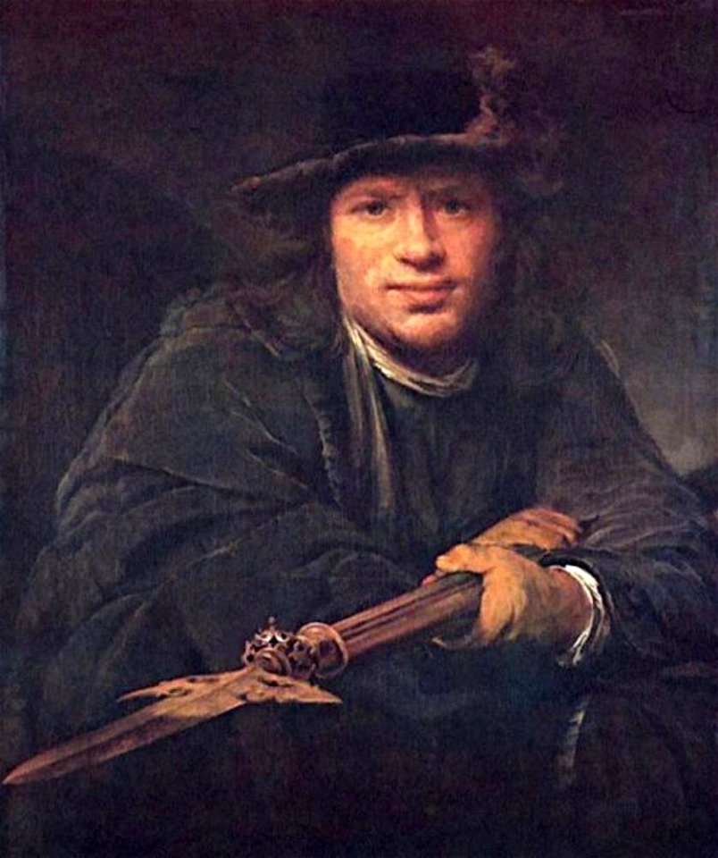 Arent de Gelder - Portret van een onbekende man met een hellebaard - Gal.-Nr. 1792 - Staatliche Kunstsammlungen Dresden