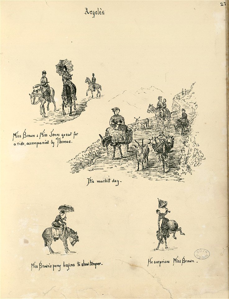 Argelès (9 dessins) - Fonds Ancely - B315556101 A BROWN 029-030