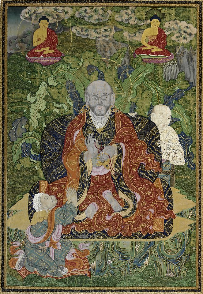 Arhat, Distemper on cloth Sino-Tibetan, Qianlong period. likely 1794, Sotheby's