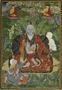 Arhat, Distemper on cloth Sino-Tibetan, Qianlong period. likely 1794, Sotheby's