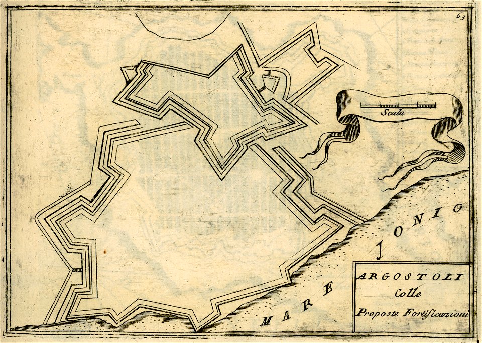 Argostoli colle proposte fortificazioni - Coronelli Vincenzo - 1688