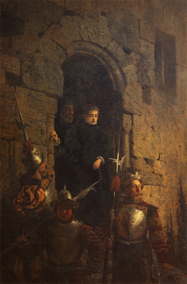 Arest gugenotki by Vasiliy Polenov