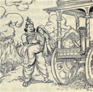 Arjuna kidnaps Subhadra