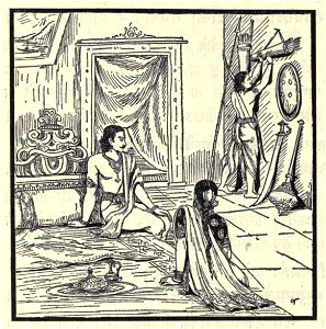 Arjuna enters Dharma's Budoir
