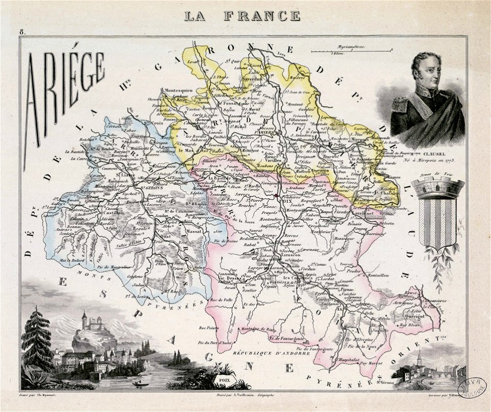 Ariége (sic) (La France, n° 8) - Fonds Ancely - B315556101 A CARTES 2 001