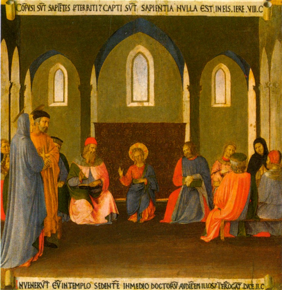 Armadio degli argenti, cristo tra i dottori
